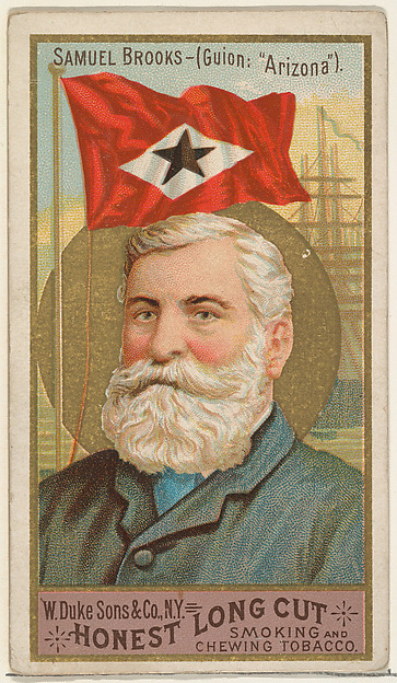 Samuel Brooks, from the Sea Captains series (N127) issued by Duke Sons & Co. to promote Honest Long Cut Tobacco