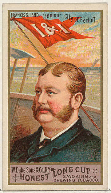 Francis S. Land, from the Sea Captains series (N127) issued by Duke Sons & Co. to promote Honest Long Cut Tobacco
