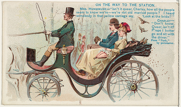 On the Way to the Station, from the Snapshots from "Puck" series (N128) issued by Duke Sons & Co. to promote Honest Long Cut Tobacco