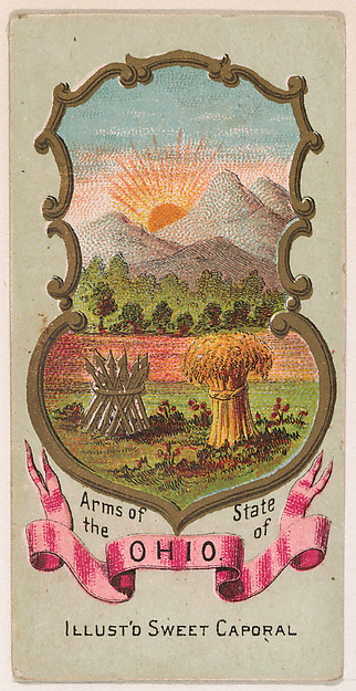 Arms of the State of Ohio, from the Military Series (N224) issued by Kinney Tobacco Company to promote Sweet Caporal Cigarettes