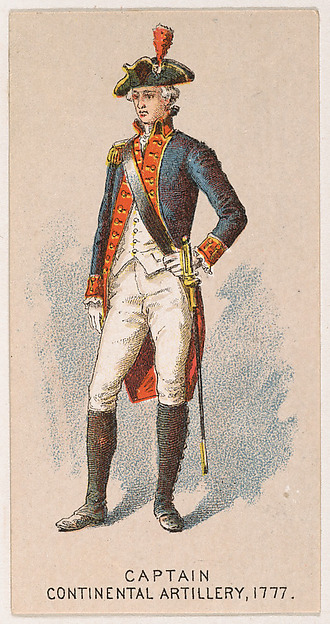 Captain, Continental Artillery, 1777, from the Military Series (N224) issued by Kinney Tobacco Company to promote Sweet Caporal Cigarettes