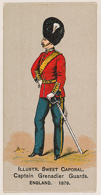 Captain Grenadier Guards, England, 1879, from the Military Series (N224) issued by Kinney Tobacco Company to promote Sweet Caporal Cigarettes