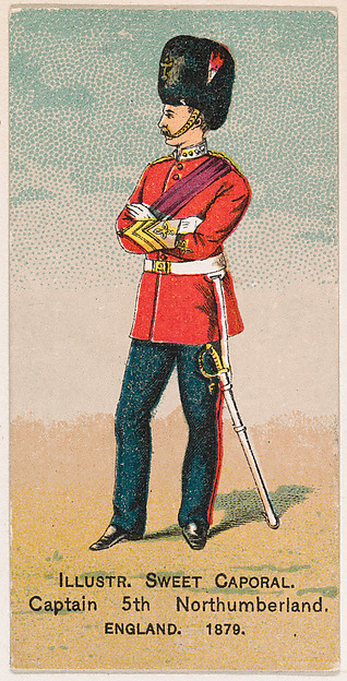 Captain, 5th Northumberland, England, 1879, from the Military Series (N224) issued by Kinney Tobacco Company to promote Sweet Caporal Cigarettes