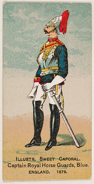 Captain, Royal Horse Guards, Blue, England, 1879, from the Military Series (N224) issued by Kinney Tobacco Company to promote Sweet Caporal Cigarettes