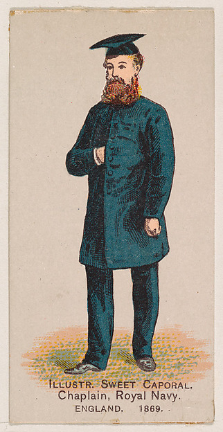 Chaplain, Royal Navy, England, 1869, from the Military Series (N224) issued by Kinney Tobacco Company to promote Sweet Caporal Cigarettes