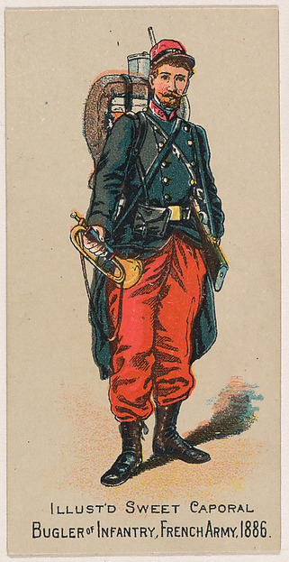 Bugler of Infantry, French Army, 1886, from the Military Series (N224) issued by Kinney Tobacco Company to promote Sweet Caporal Cigarettes