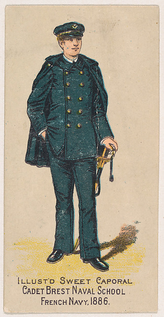 Cadet Brest Naval School, French Navy, 1886, from the Military Series (N224) issued by Kinney Tobacco Company to promote Sweet Caporal Cigarettes