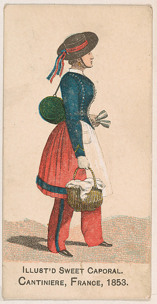 Cantiniere, France, 1853, from the Military Series (N224) issued by Kinney Tobacco Company to promote Sweet Caporal Cigarettes