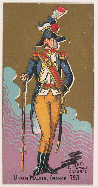 Drum Major, France, 1793, from the Military Series (N224) issued by Kinney Tobacco Company to promote Sweet Caporal Cigarettes