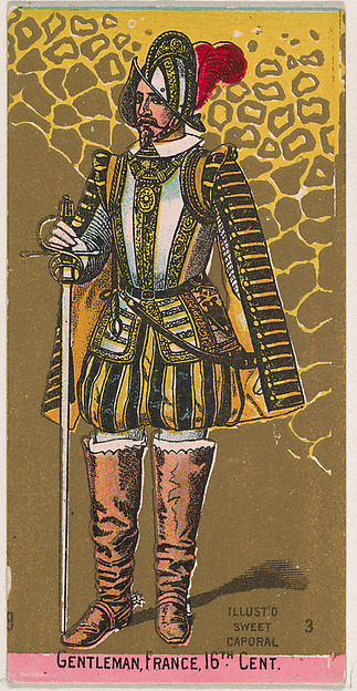 Gentleman, France, 16th Century, from the Military Series (N224) issued by Kinney Tobacco Company to promote Sweet Caporal Cigarettes