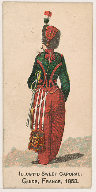 Guide, France, 1853, from the Military Series (N224) issued by Kinney Tobacco Company to promote Sweet Caporal Cigarettes