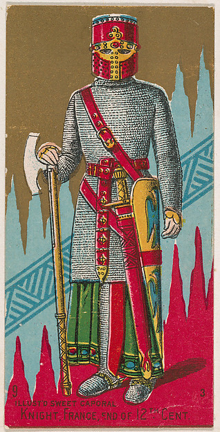 Knight, France, End of 12th Century, from the Military Series (N224) issued by Kinney Tobacco Company to promote Sweet Caporal Cigarettes