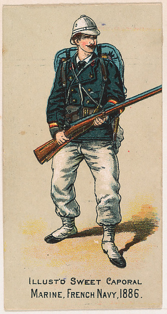 Marine, French Navy, 1886, from the Military Series (N224) issued by Kinney Tobacco Company to promote Sweet Caporal Cigarettes