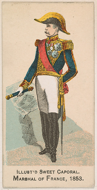 Marshal of France, 1853, from the Military Series (N224) issued by Kinney Tobacco Company to promote Sweet Caporal Cigarettes