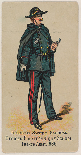 Officer, Polytechnique School, French Army, 1886, from the Military Series (N224) issued by Kinney Tobacco Company to promote Sweet Caporal Cigarettes