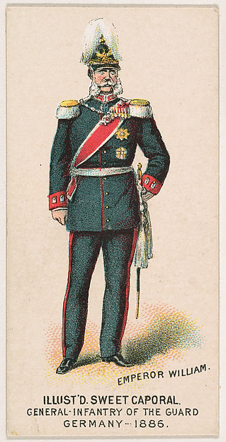 General, Infantry of the Guard, Germany, 1886, from the Military Series (N224) issued by Kinney Tobacco Company to promote Sweet Caporal Cigarettes