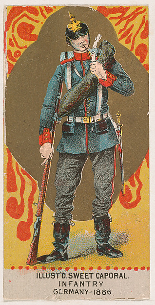 Infantry, Germany, 1886, from the Military Series (N224) issued by Kinney Tobacco Company to promote Sweet Caporal Cigarettes