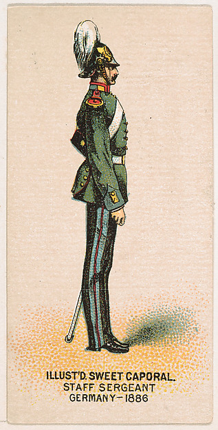 Staff Sergeant, Germany, 1886, from the Military Series (N224) issued by Kinney Tobacco Company to promote Sweet Caporal Cigarettes
