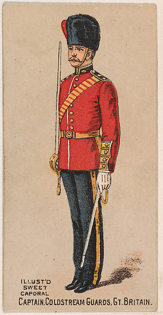 Captain, Coldstream Guards, Great Britain, from the Military Series (N224) issued by Kinney Tobacco Company to promote Sweet Caporal Cigarettes