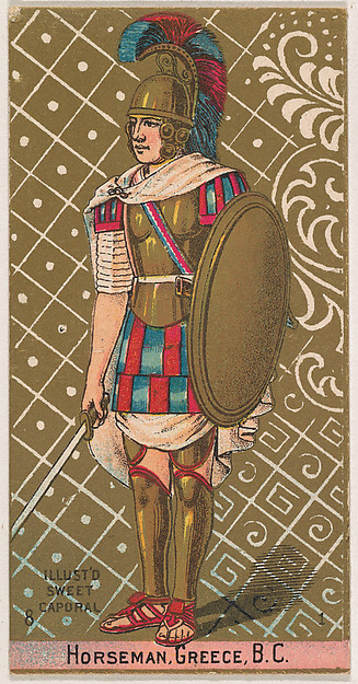 Horseman, Greece, B.C., from the Military Series (N224) issued by Kinney Tobacco Company to promote Sweet Caporal Cigarettes