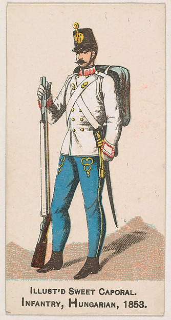 Infantry, Hungarian, 1853, from the Military Series (N224) issued by Kinney Tobacco Company to promote Sweet Caporal Cigarettes