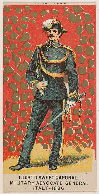 Military Advocate General, Italy, 1886, from the Military Series (N224) issued by Kinney Tobacco Company to promote Sweet Caporal Cigarettes