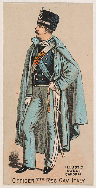 Officer, 7th Reg. Cavalry, Italy, from the Military Series (N224) issued by Kinney Tobacco Company to promote Sweet Caporal Cigarettes