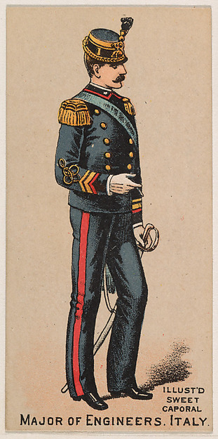 Major of Engineers, Italy, from the Military Series (N224) issued by Kinney Tobacco Company to promote Sweet Caporal Cigarettes