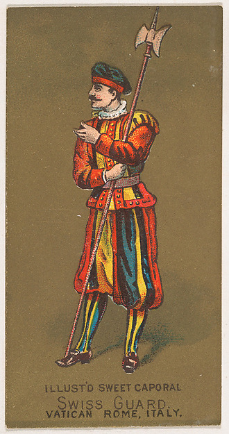 Swiss Guard, Vatican, Rome, Italy, from the Military Series (N224) issued by Kinney Tobacco Company to promote Sweet Caporal Cigarettes