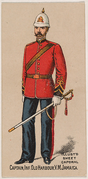 Captain, Infantry, Old Harbour, V.M., Jamaica, from the Military Series (N224) issued by Kinney Tobacco Company to promote Sweet Caporal Cigarettes