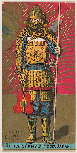 Officer, Army of the Bow, Japan, from the Military Series (N224) issued by Kinney Tobacco Company to promote Sweet Caporal Cigarettes