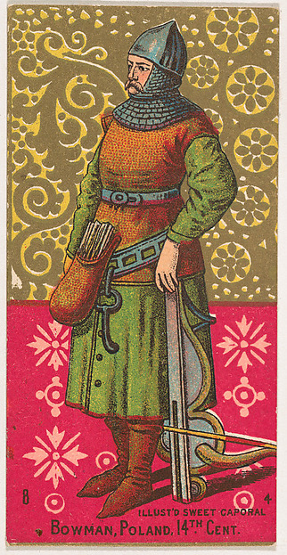 Bowman, Poland, 14th Century, from the Military Series (N224) issued by Kinney Tobacco Company to promote Sweet Caporal Cigarettes