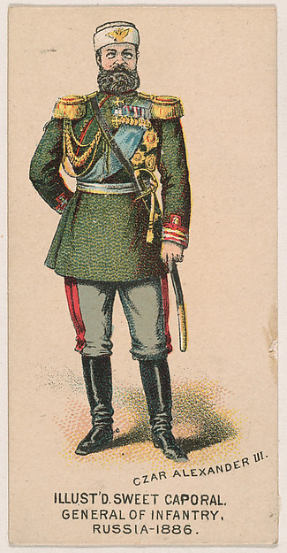 General of Infantry, Russia, 1886, from the Military Series (N224) issued by Kinney Tobacco Company to promote Sweet Caporal Cigarettes