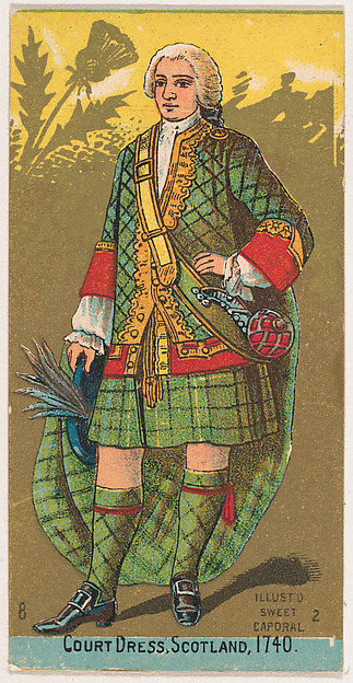 Count Dress, Scotland, 1740, from the Military Series (N224) issued by Kinney Tobacco Company to promote Sweet Caporal Cigarettes