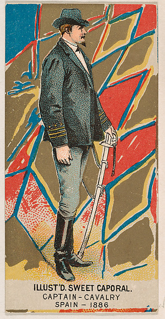 Captain, Cavalry, Spain, 1886, from the Military Series (N224) issued by Kinney Tobacco Company to promote Sweet Caporal Cigarettes
