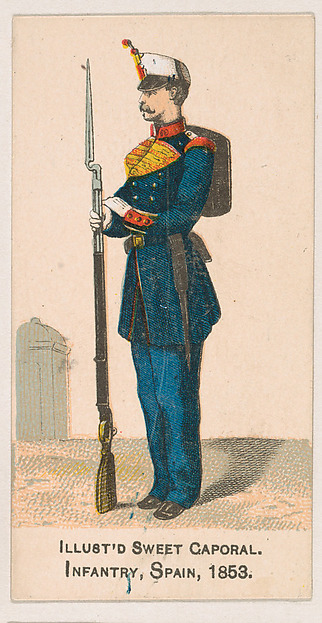 Infantry, Spain, 1853, from the Military Series (N224) issued by Kinney Tobacco Company to promote Sweet Caporal Cigarettes by Kinney Brothers Tobacco Company, The Metropolitan Museum of Art