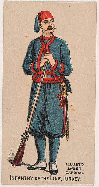 Infantry of the Line, Turkey, from the Military Series (N224) issued by Kinney Tobacco Company to promote Sweet Caporal Cigarettes