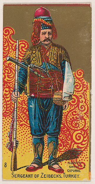Sergeant of Zeibecks, Turkey, from the Military Series (N224) issued by Kinney Tobacco Company to promote Sweet Caporal Cigarettes