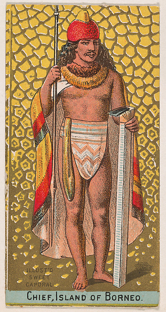 Chief, Island of Borneo, from the Military Series (N224) issued by Kinney Tobacco Company to promote Sweet Caporal Cigarettes