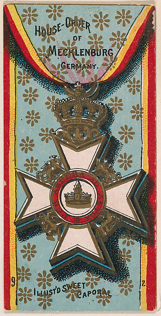 House Order of Mecklenburg, Germany, from the Military Series (N224) issued by Kinney Tobacco Company to promote Sweet Caporal Cigarettes