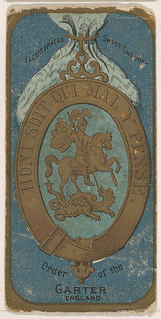 Order of the Garter, England, from the Military Series (N224) issued by Kinney Tobacco Company to promote Sweet Caporal Cigarettes