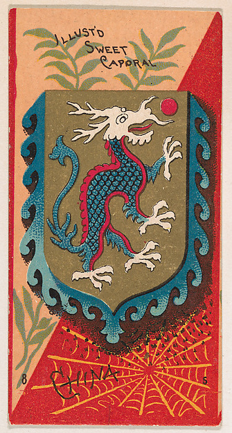 Coat of Arms, China, from the Military Series (N224) issued by Kinney Tobacco Company to promote Sweet Caporal Cigarettes