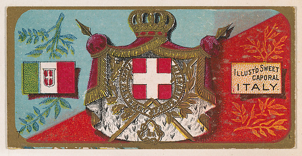 Coat of Arms, Italy, from the Military Series (N224) issued by Kinney Tobacco Company to promote Sweet Caporal Cigarettes