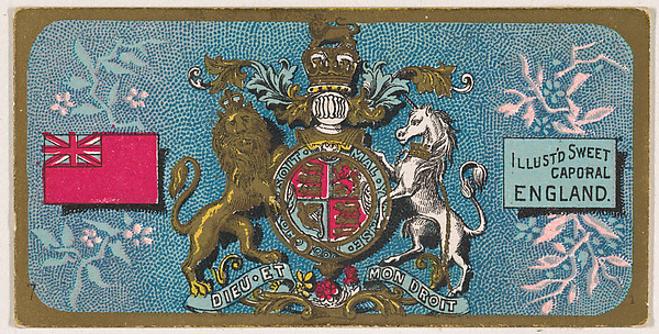 Coat of Arms, England, from the Military Series (N224) issued by Kinney Tobacco Company to promote Sweet Caporal Cigarettes
