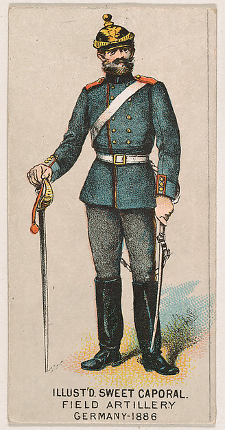 Field Artillery, Germany, 1886, from the Military Series (N224) issued by Kinney Tobacco Company to promote Sweet Caporal Cigarettes