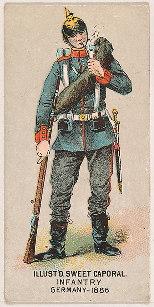Infantry, Germany, 1886, from the Military Series (N224) issued by Kinney Tobacco Company to promote Sweet Caporal Cigarettes