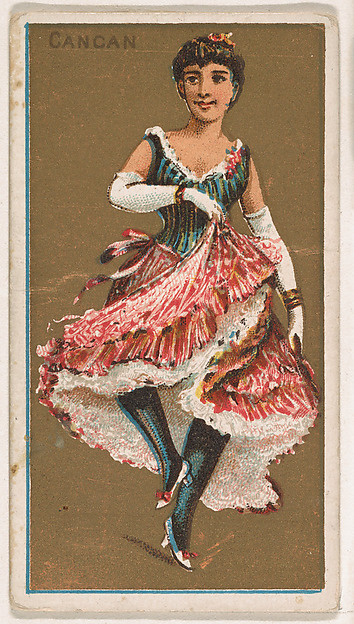 Cancan, from National Dances (N225, Type 1) issued by Kinney Bros.