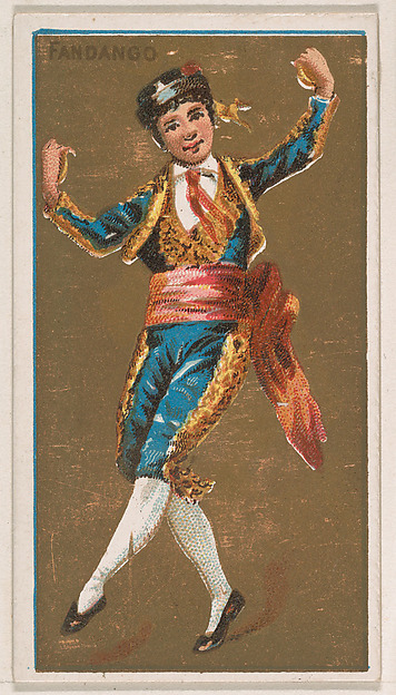 Fandango, from National Dances (N225, Type 1) issued by Kinney Bros.