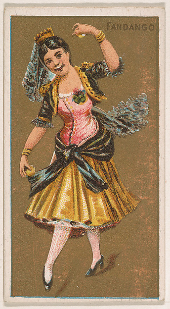 Fandango, from National Dances (N225, Type 1) issued by Kinney Bros.