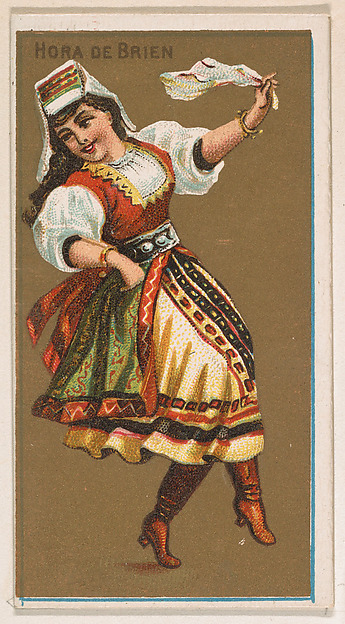 Hora De Brien, from National Dances (N225, Type 1) issued by Kinney Bros.
